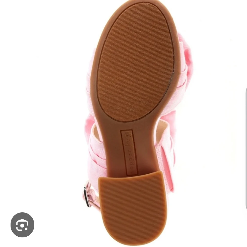 NWT Copper Key Pink Bow Block Heel Sandals for Kids Size 3 Little Girl